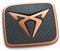 Seat 5FF853630ARZH Emblem Cupra Logo, Kupfer/Carbon