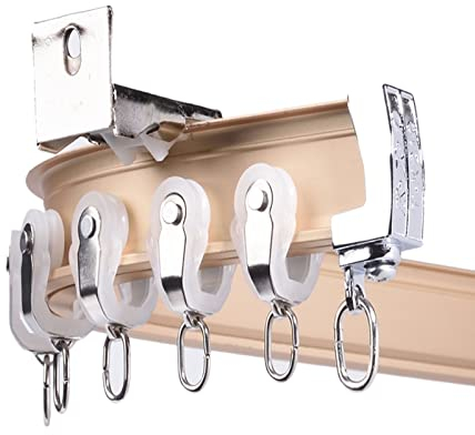 Vorhangschiene Gardinenschiene Gardinenstange Erkerfenster-Gardinenschiene, Gebogene Vorhangstange Für Hohe Beanspruchung Raumtrenner Für Wohnzimmer, Schlafzimmer, Dusche, 2m 2.5m 3m 4m 5m 6m 8m Lang