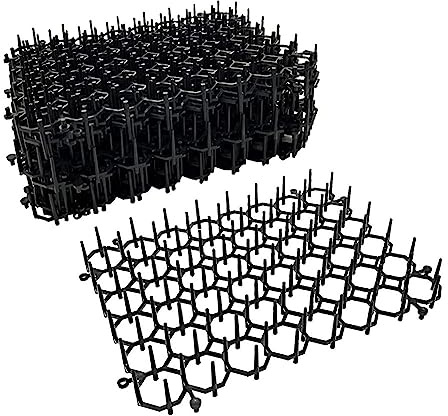 BUYTER12 Pack 8.5 * 6.5 Inch Square Cat Scat Mats with Spikes, Cat Repellent Pads Fence Animal Barrier,Included 12 Pack Staples and 20 Pack Zip Ties (8.5''*6.5'')