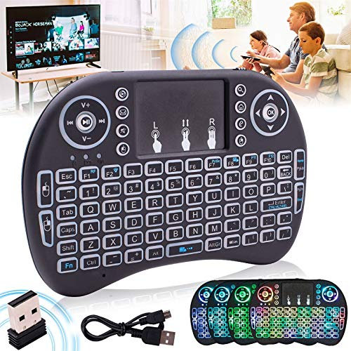 Mini I8 2.4G Tastiera e Mouse Wireless Con Touchpad e Retroilluminazione - Ricaricabile, Portatile, Telecomando Air Fly per Windows