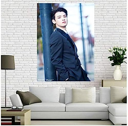 Poster Cha Eunwoo Sänger Schauspieler Star Poster Porträt Bilder Poster Und Drucke Kunst Wand Leinwand Malerei Home Decor 50X70Cm Kein Rahmen