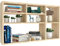 KUBUTKU Hängeregal Wandregal 60x100x21 cm Bücherregal Mordern Design Deko Regal für Wohnzimmer Schlafzimmer Büro und Küche (Sonoma Eiche)