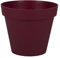 EDA Toscana - Maceta Redonda (25 cm de diámetro, 6 L, diámetro 25 x 21 cm), Color Rojo Burdeos