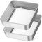 Joyfair Cake Tin Set of 2, 6 inch Stainless Steel Square Baking Tin/Small Roasting Pan, Cake Mould for Birthday Christmas, Brownie Lasagna Bakeware, Matte Finished & Dishwasher Safe, 16 cm