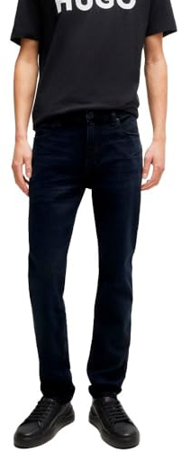 HUGO Herren 734 Extra Slim-Fit Jeans aus schwarzblauem Stretch-Denim Dunkelblau 31/32