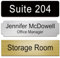 Placa de Nombre Grabada Personalizada Para Puerta o Pared, Placa de Nombre Personalizada Para Puerta de Oficina con Adhesivo, 10 Colores Disponibles, 3 Estilos (5.1 x 25,4 cm)