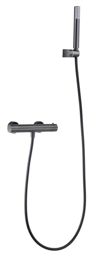 IMEX BTM039-5BGM Monza Kit Ducha Termostatico Black Gun Metal