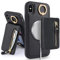 SailorTech Case for iPhone X/XS - Cover with Card Holder, Ring Stand, Kickstand - Black