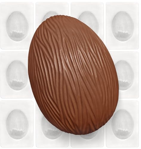 AM Vacuform Easter Egg Chocolate Moulds - Transparent Plastic (RPET) - 200g/700g - Packs of 2 or 10 Moulds (10 Moulds) - Egg Shape