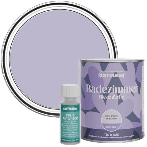Rust-Oleum Purple Water-Resistant Bathroom Tile Paint In Satin - Wisteria 750Ml