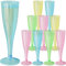 WELLGRO Set di bicchieri da spumante da 150 ml, in plastica colorata trasparente, infrangibili, senza BPA, riutilizzabili, per champagne, numero di pezzi: 30 pezzi