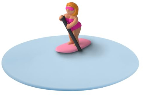 Lurch Mein Deckel Summer Fun Pia Paddel, Glasabdeckung aus BPA-freiem Premium-Platin-Silikon, Ø 10,5cm, Blau