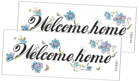 ETHZZLE 2sätze Willkommen Zuhause Wandtattoo Mit Blumenmuster Selbstklebende Wandsticker Für Wohnzimmer Und Schlafzimmer Diy Raumdeko Für Einladende Atmosphäre