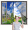 Fliegengitter Magnet Tur Schwarz 155x115cm Magnetvorhang Fliegennetz Moskitonetz magnetische Adsorption für Balkontür/Kellertür/Terrassentür
