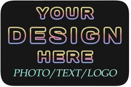 Naispanda Personalised Door Mat Custom 400 x 600mm Non-Slip Soft Floor Mat with Picture Logo Text Customised Doormat Floormat Home Decoration