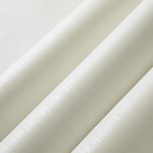 Tarwanear Cream Mix Plain Thick Textured Wallpaper Non-Woven Striped Wallpaper Modern Feature Wall Paper Roll for Bedroom Living Room Lounge Hallway