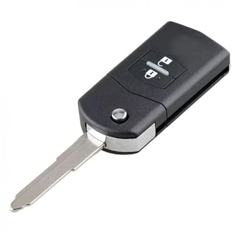 2Taste Fernbedienung schlüsselanhänger für Mazda 2 3 5 6 CX-7 / CX-9 / MX-5 | mit ungeschnittenen Klinge Ersatz,Remote Key Fob Shell Case Folding Flip Gehäuse