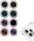 N NEWTOP Lot de 2 films pour appareil photo à paillettes, couleur compatible avec iPhone 15 et 15 Plus, verre trempé, protection arrière, lentille anti-choc, rayures (argent)
