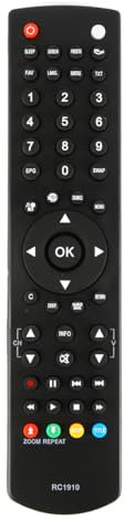 Laroal TV Remote Control Universal Replacement Remote Control Black LCD TV (RC1910)