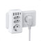 TESSAN Doppelstecker für Steckdose, Steckdosenadapter 3Fach mit USB C, Mehrfachstecker für Steckdose 4000W, Mehrfachsteckdose mit 4 USB, Doppelsteckdose für Phone, Steckdosenverteiler für Büro, Weiß