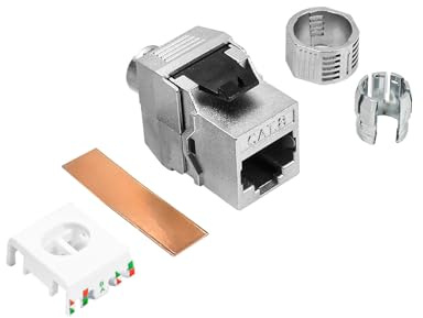 ProfiPatch Keystone RJ45 Jack Modul Cat8 Buchse 40 Gigabit STP Netzwerk Adapter LAN für Patchpanel, Netzwerkdose, Verlegekabel