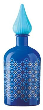L'Oca Nera Botella decorativa con tapón de cristal azul Samarcanda 1,00 L Made in Italy