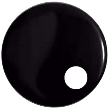 MotiveTech 22 Zoll Schwarzes Bassdrum Resonanzfell, Verbessert Den Resonanzeffekt, mit Offenem Fell, Resonanzhaut