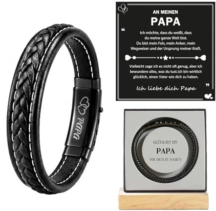 Lueaurra Armband Herren Ich Liebe Dich Geschenke für Männer Geschenk Papa | Geburtstagsgeschenk ValentinstagGeschenk für Ihn Vatertagsgeschenk für Papa Geschenke Freund Ehemann