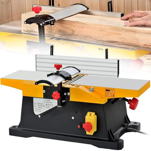 Genérico Cepilladora Eléctrica 1800W, Regruesadora para Madera Dura y Blanda, Motor Potente 12000r/Min, Bajo Nivel de Ruido, Ideal para Talleres y Proyectos de Carpintería