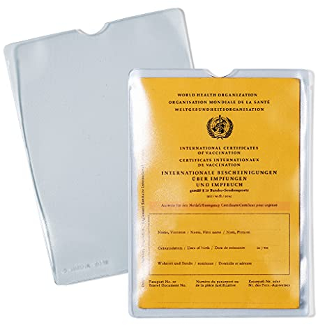 HERMA 5022 Lot de 25 pochettes transparentes pour passeport de vaccination, carnet de vaccination, porte-carte d'identité pour protéger les livres d'épargne, les documents au format A6, en plastique