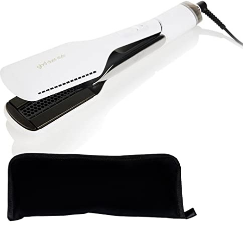 GHD - Piastra lisciante a secco Duet stile bianco con astuccio piatto