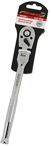 Neilsen CT0811 3/8in DR Flexi-Head Ratchet | Long Handle with Locking Swivel Head