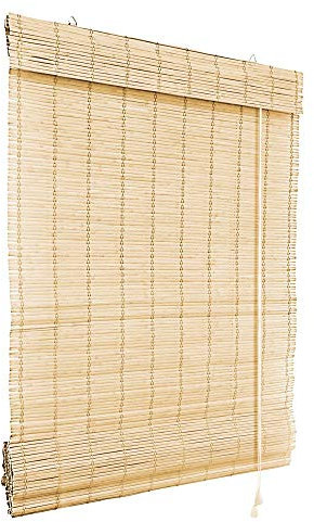 Victoria M. Tenda a Pacchetto in Bambù per Interni, Cortina di Bambù Opaca per Porte e Finestre, 110 x 220 cm, Natura
