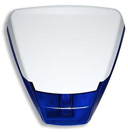 Pyronix Deltabell Plus LED Backlit External Piezo Sounder Alarm Bellbox Bell Box with Blank Cover - Blue