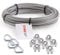Seilwerk STANKE 40m fune di acciaio zincato, fune di acciaio 5mm 6x7, 4x ditale, 8x morsetto di prua - SET 2
