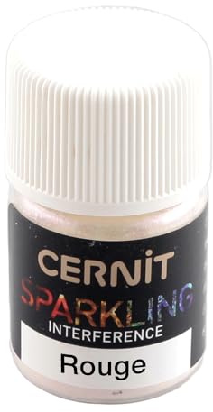CERNIT CE6110005400C - Dose Pigmentpulver 5g, SPARKLING INTERFERENCE, für Modelliermasse (Polymer) und Epoxidharz geeignet, für die Malerei, DIY- und Bastelprojekte, Rot Perlmutt, 1 Stück