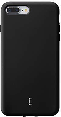 aiino Custodia Strongly per iPhone/Plus / 8 Plus, Cover in Silicone, Antiurto e AntiGraffio, Wireless Charge, Impugnatura morbida, Alta protezione agli urti - Nero
