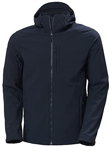 Helly Hansen Mens Paramount Hooded Softshell Jacket, 2XL, Navy