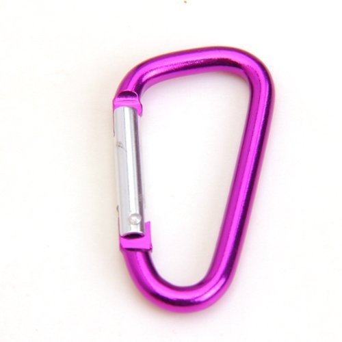 Mousqueton en forme de D pour escalade, camping, porte-clés (rose) utile et pratique