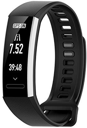 pour Huawei Band 2/Band 2 Pro Bracelet, Silicone Souple Adjustable Dragonne Respirant Mode Sport Montre Remplacement Bande, pour Huawei Band 2/2 Pro, JSxhisxnuid Accessoires, Femme - Homme (Noir)