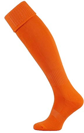 Iskierka Fußballstutzen Stutzenstrumpf Socken Soks 27-45 (orange, 42-45)