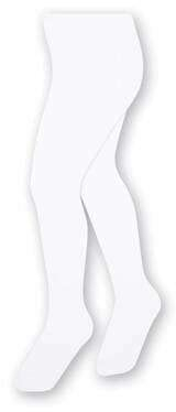 STEVEN Einfache Und Glatte Baumwollstrumpfhose Für Kinder/Höhe 68cm bis 158cm/Perfekt Für Kühlere Tage/Blickdicht/Strumpfhosen Für Kinder/Unisex/Alter 0-11/Weiß/116cm-122cm