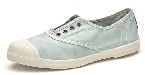 Natural World Eco 102E Zapatillas Verano Lona Mujer Casual Hecho en España | Tallaje ajustado: MIDE PIE compara la foto de tallas y, si dudas, elige una talla más