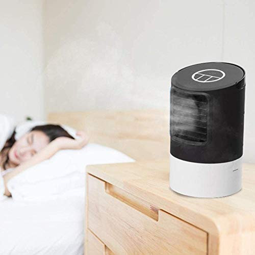Ventilatore Portatile per condizionatore d'Aria Piccolo Ventilatore da scrivania Personale Circolatore evaporativo Umidificatore per Ambienti Esterni Campeggio Ufficio Viaggi 3 velocità Uptodate