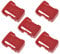 OTOTEC Red Battery Mount Bracket Rack Storage Slots Holder Compatible with Milwaukee M18 18V Battery Under Shelf Mount Pack of 5