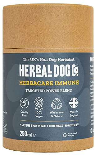 Herbal Dog Co Herbacare Dog Immune Support, 250ml - Natural Immunity Booster for Dogs & Puppies - Dog Food Supplement - All-Natural, Vegan, Made in UK