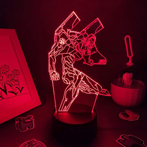 Anime figure rgb 3d led night light lamp sleeve taber decoration neon Atmosphere genesis evangelio Birthday Gift-16 Farbe mit Fernbedienung