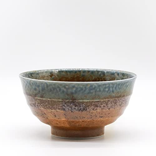 SUNAJI Glazed Stoneware Plate Blue/Brown 170X85MM (Japanese Made)