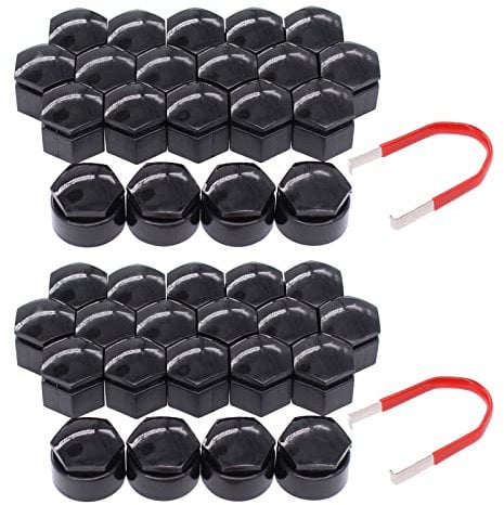 HouYeen Hex Wheel Bolt Nut Covers 19mm with Locking Caps and Removal Tool for V-auxhall Astra Mokka Insignia B Zafira Set of 2