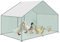 UISEBRT Hühnerstall Hühnerhaus Freilaufgehege Geflügelstall Käfige Kleintierstall Verzinkter Stahlrahmen mit PE Dach für Geflügel, Kaninchen, Kleine Haustiere (3 x 2 x 2 m)